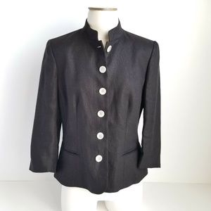 Lauren Ralph Lauren Button Front 100% Linen Jacket